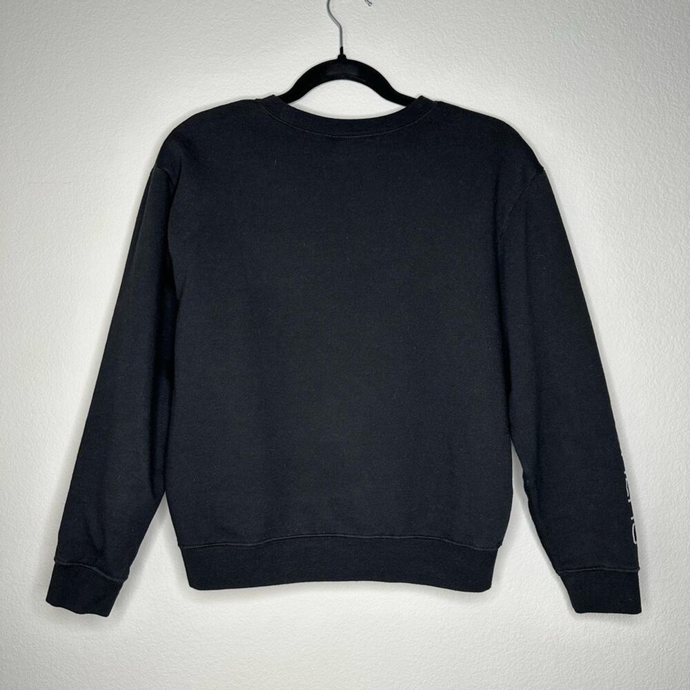 SKECHERS Womens Casual Black Logo Crew Neck Pullover Sweatshirt Size XS - Picture 3 of 8